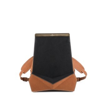 GEOMETRIC BACKPACKS/BLACK-CAMEL