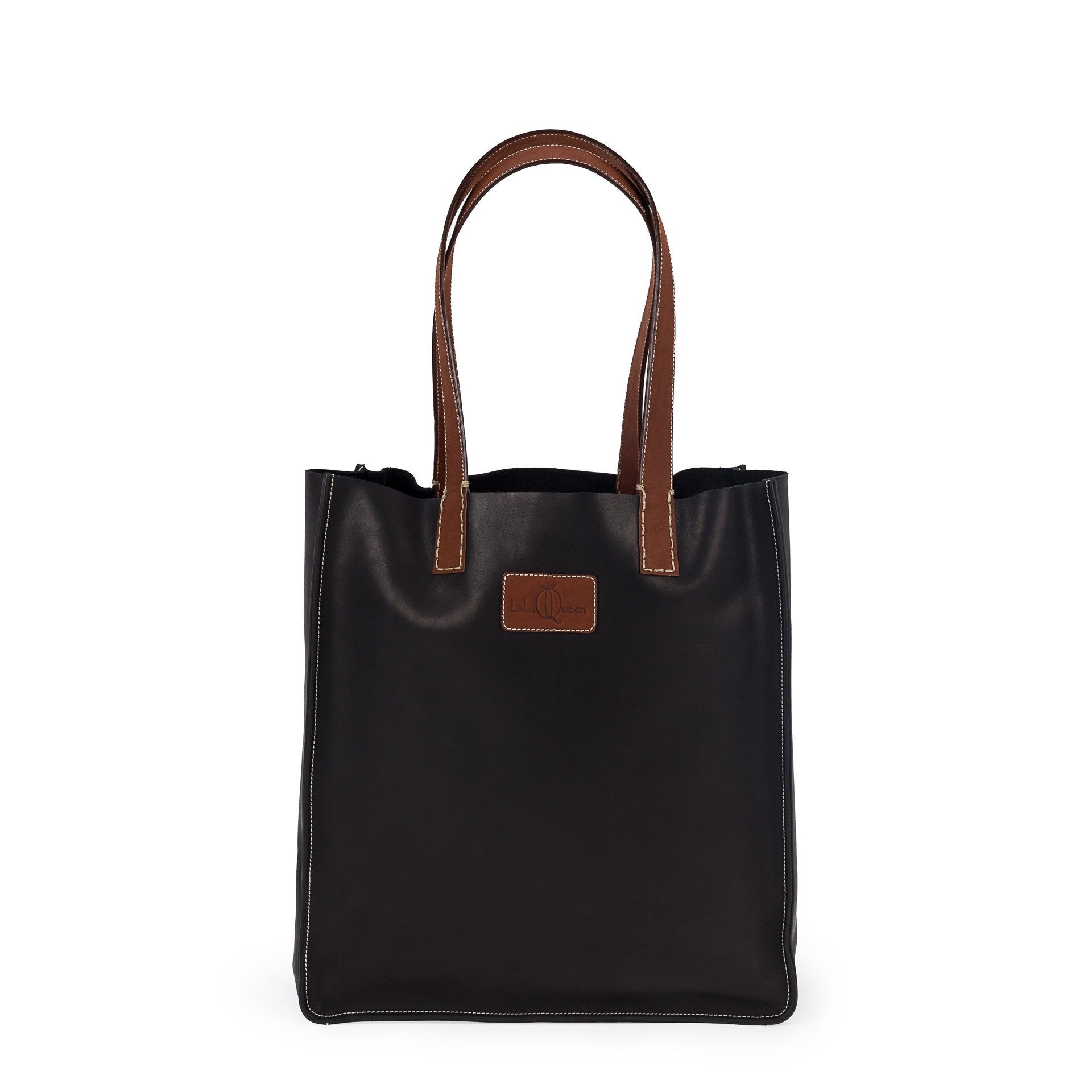 LIFESTYLE TOTE/ BLACK-BROWN