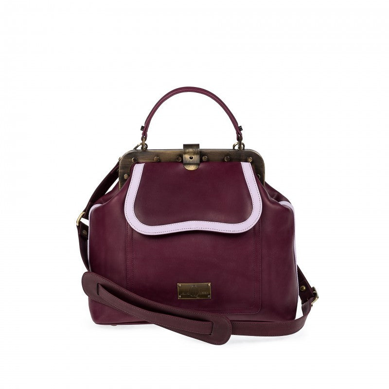 DR.BAG CLASSICAL STRIPED/ Burgundy