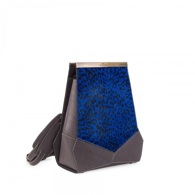 GEOMETRIC BACKPACKS/BLUE-GREY