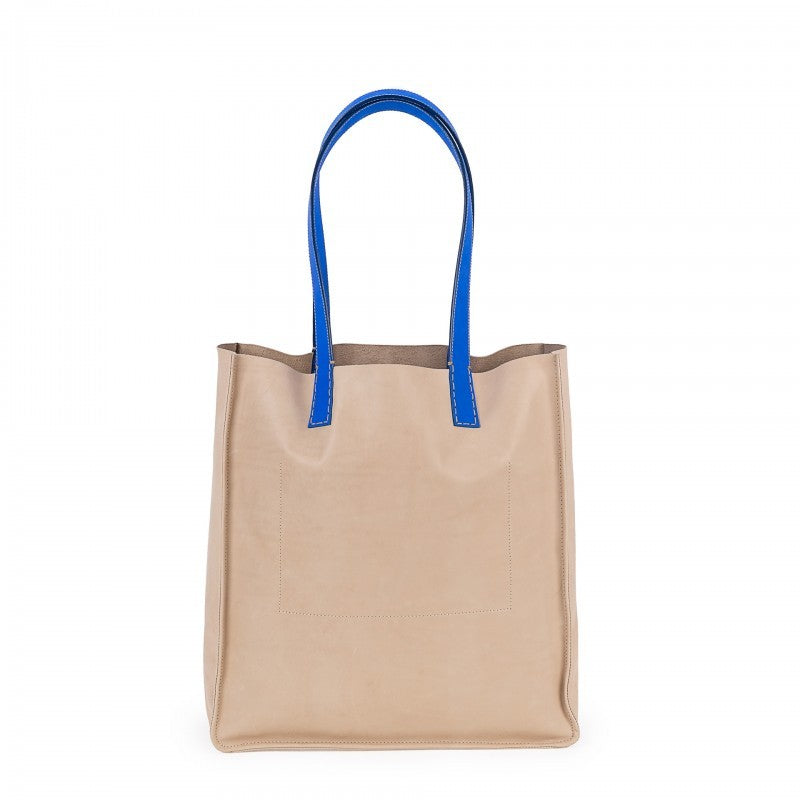 LIFESTYLE TOTE/ BEIGE-BLUE