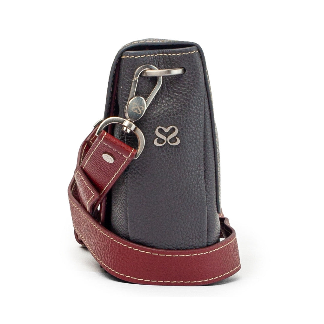 Medium Charcoal & Oxblood