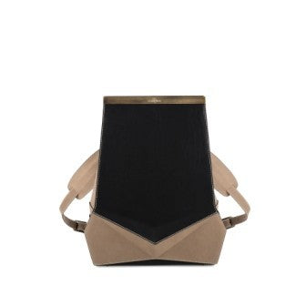 GEOMETRIC BACKPACKS/BLACK-BROWN