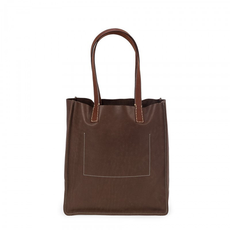 LIFESTYLE TOTE/DARK BROWN