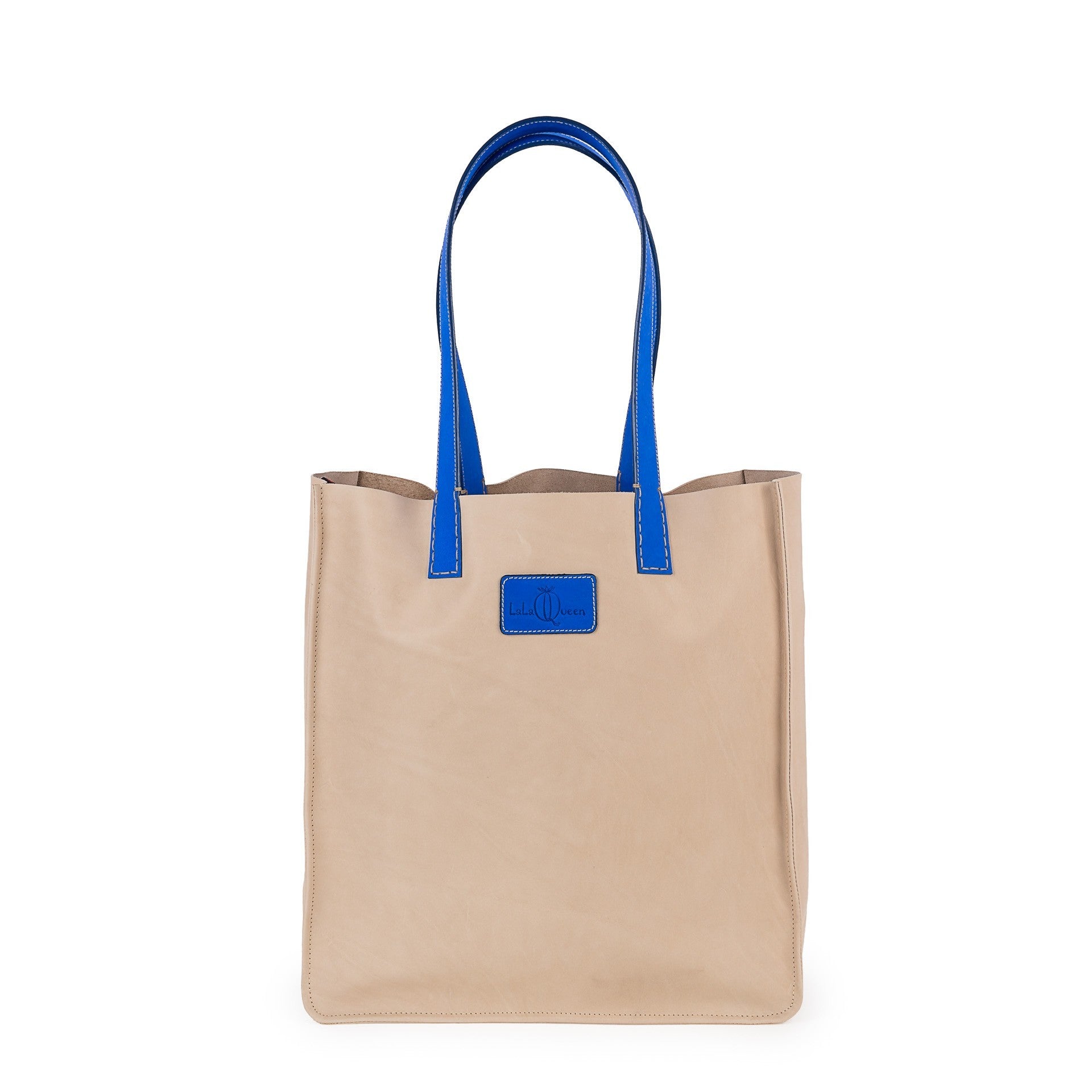 LIFESTYLE TOTE/ BEIGE-BLUE
